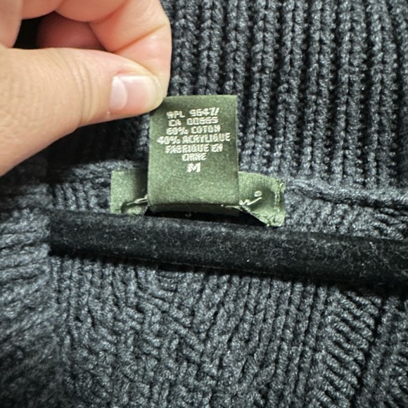 Eddie Bauer Charcoal Cowl Neck Sweater - Picture 3 of 7